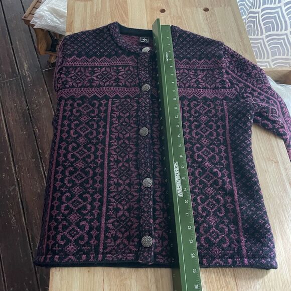Skyr‎ Sweater Wool Cardigan Button Up Vintage Heavyweight Womens Medium - Picture 6 of 7